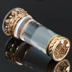 Absolute top notch Victorian Royal seal, rock crystal and gold, stunning quality