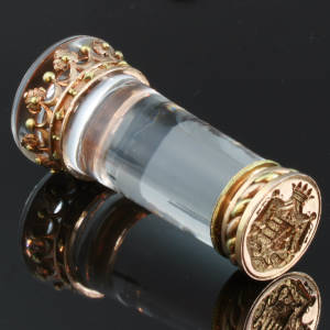 Absolute top notch Victorian Royal seal, rock crystal and gold, stunning quality