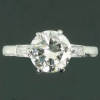 Chic French estate platinum engagement ring