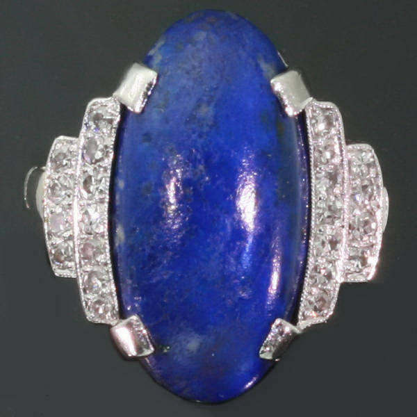 Antique jewelry with color blue