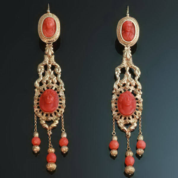 Antique Victorian earrings between $1500 and $5000