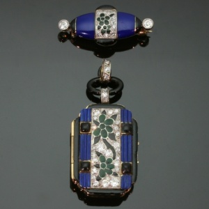 Antique jewelry with enamel