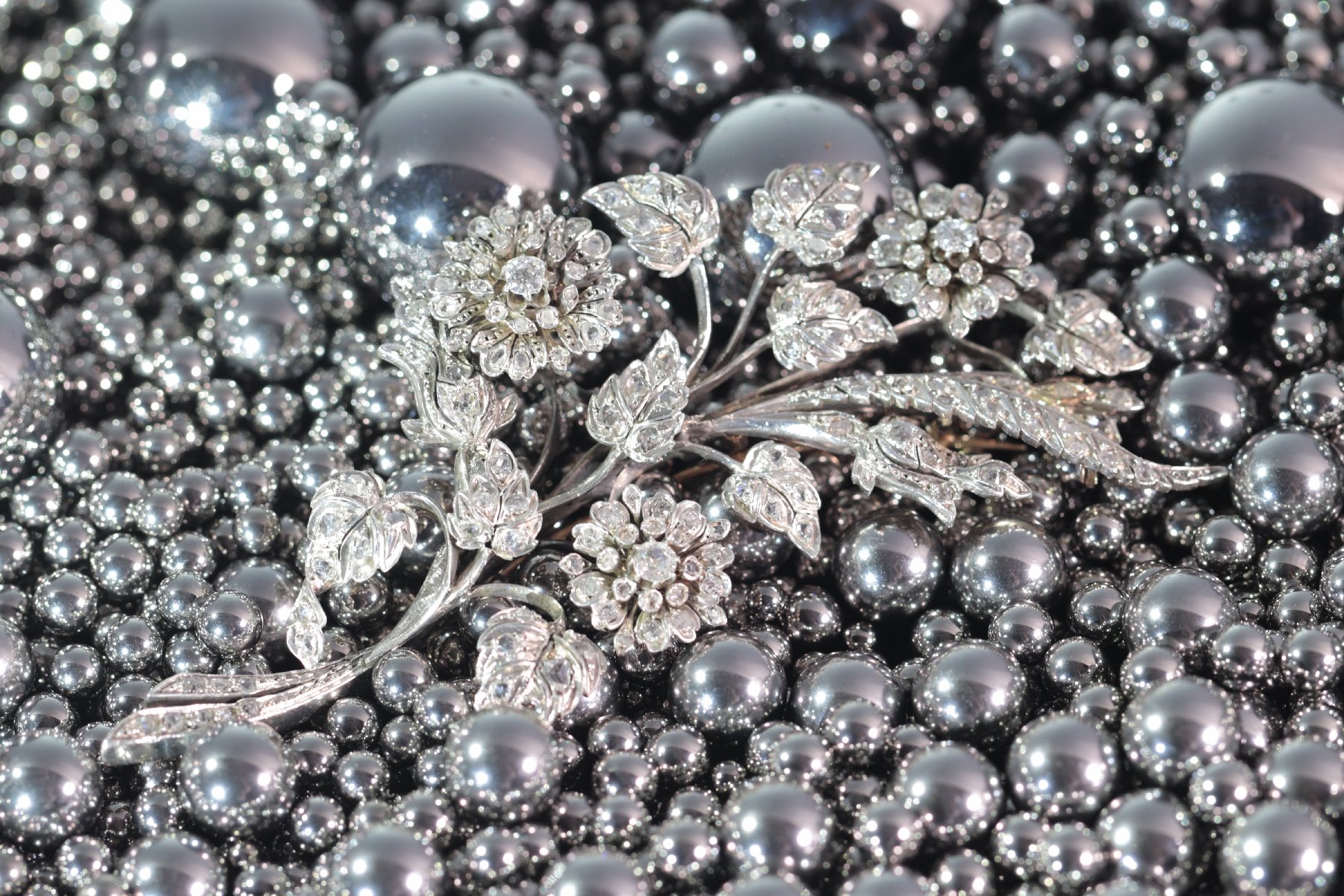 Click the picture to get to see this Antique French diamond branch brooch with 165 diamonds.