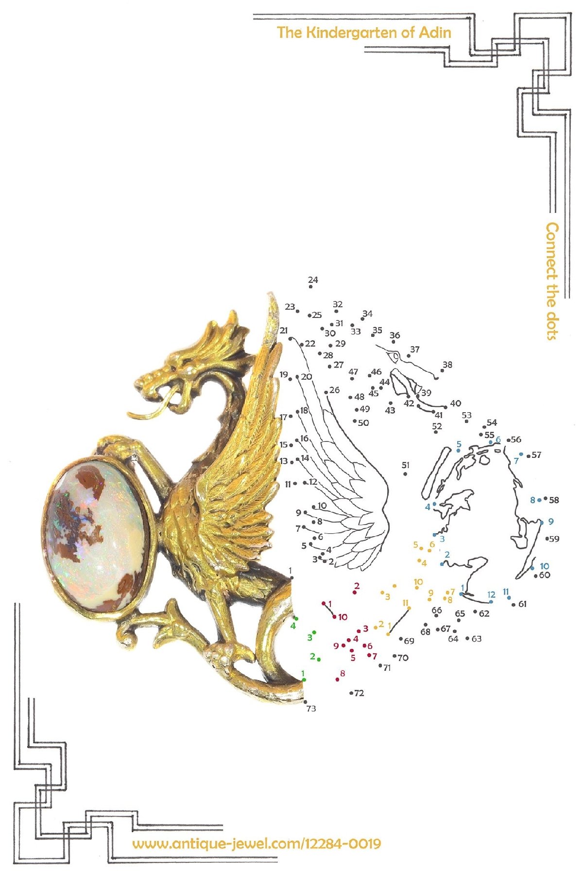 Click the picture to get to see this
charming Victorian brooch depicting two griffons protecting their egg