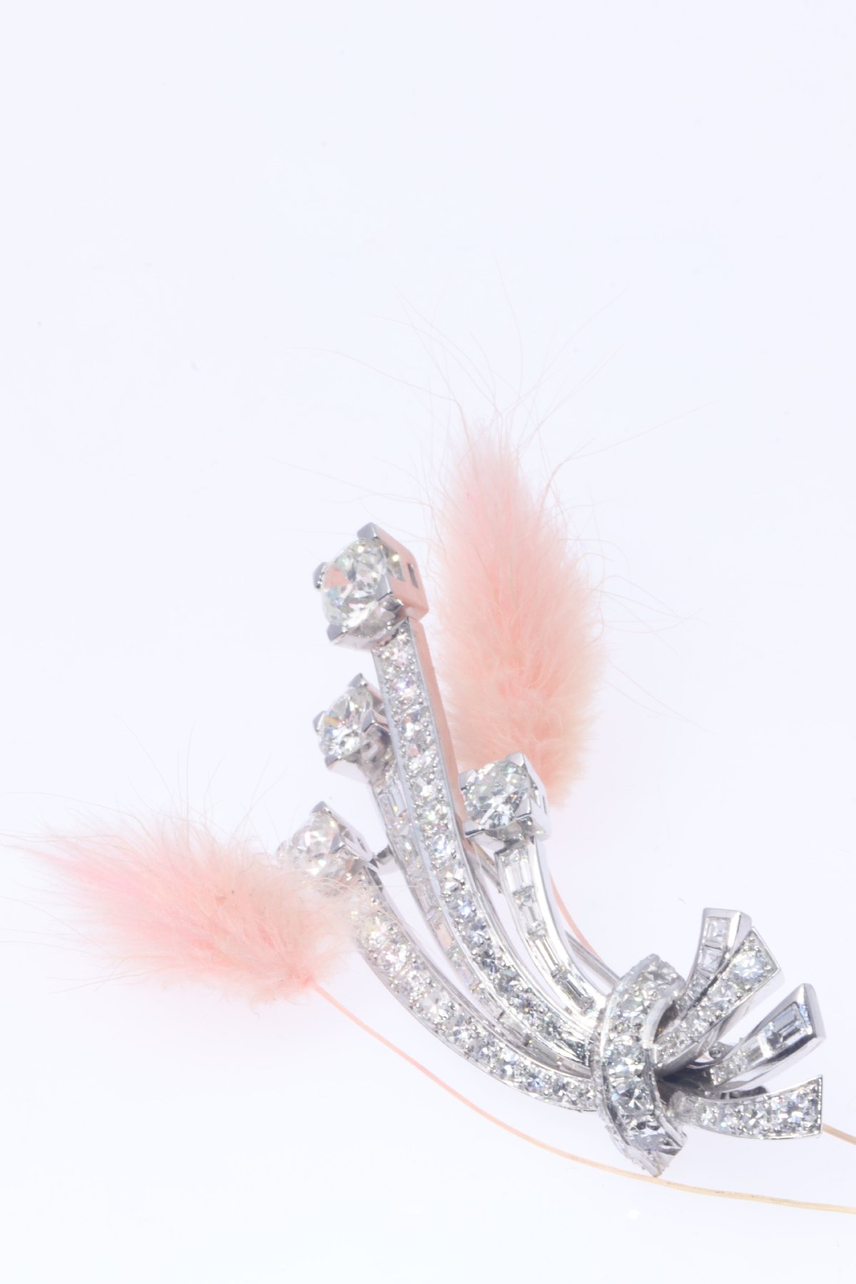 Click the picture to see more of this Elegant Diamond Platinum Vintage/Estate Brooch (ca. 1950)