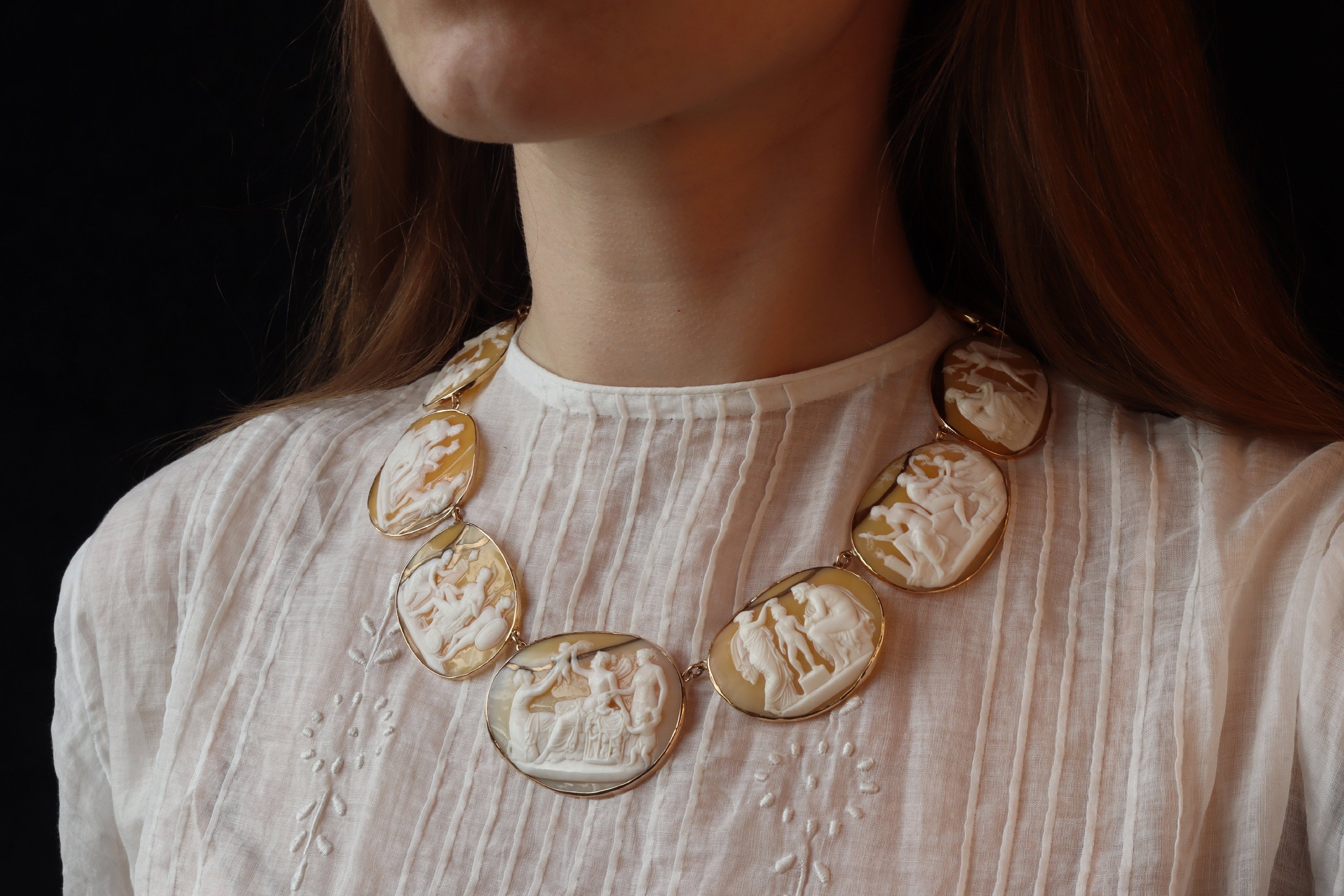 Click the picture to see of this 200 years old French antique cameo necklace