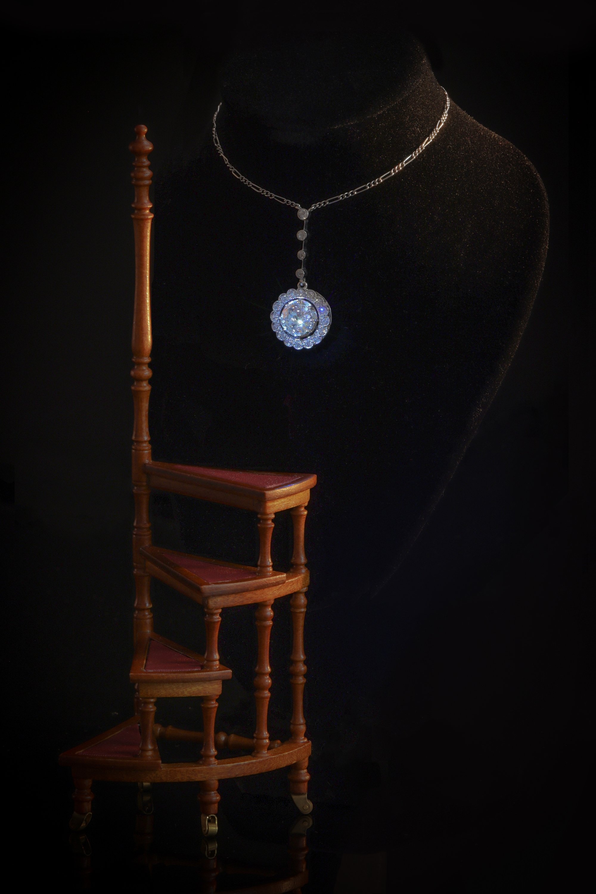 Click the picture to find out more about this Glamour of the 1920s: Diamond Deco Pendant