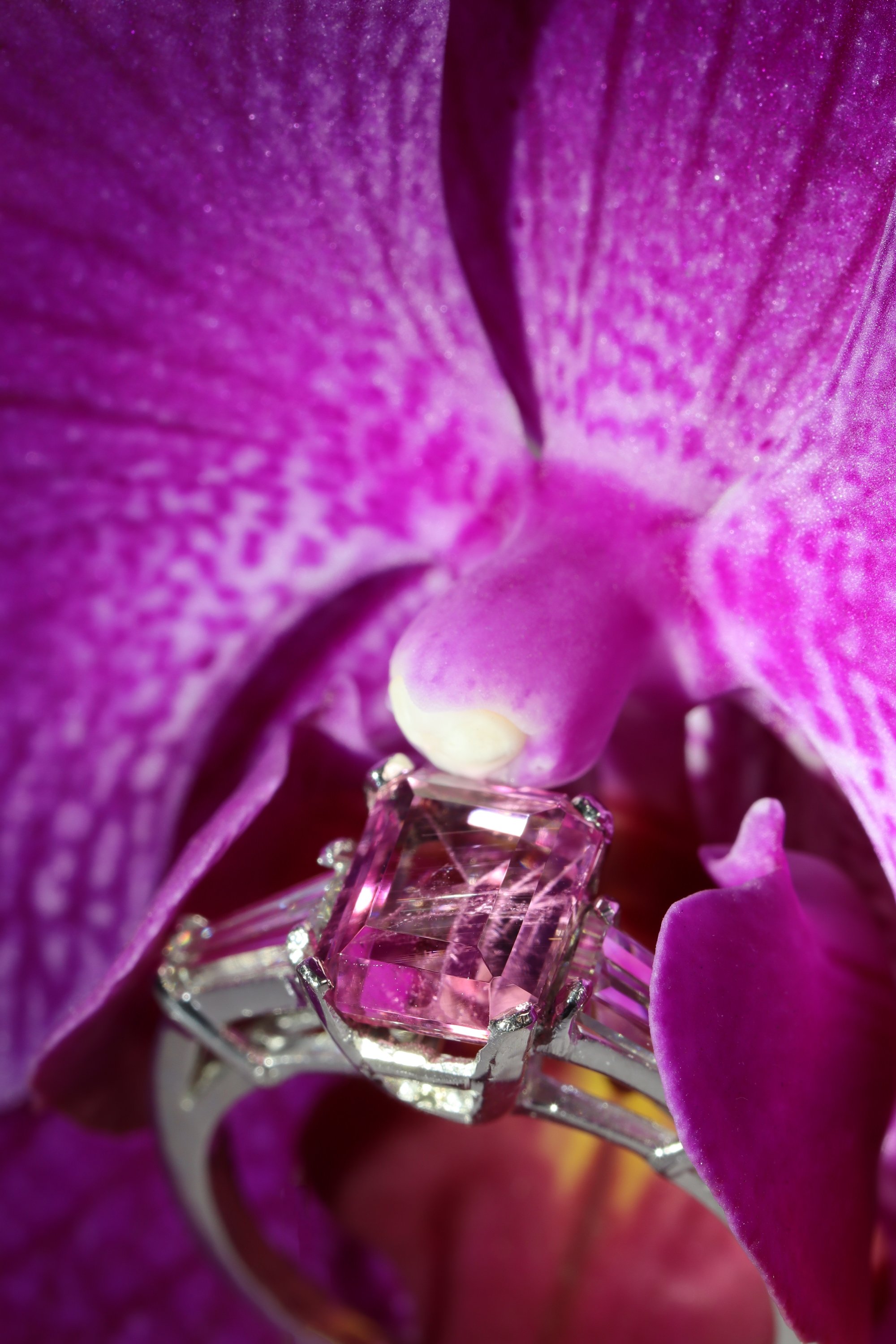 Click the picture to find out more about this Pink Hues and Platinum: The Classic Beauty of a Vintage Engagement Ring
