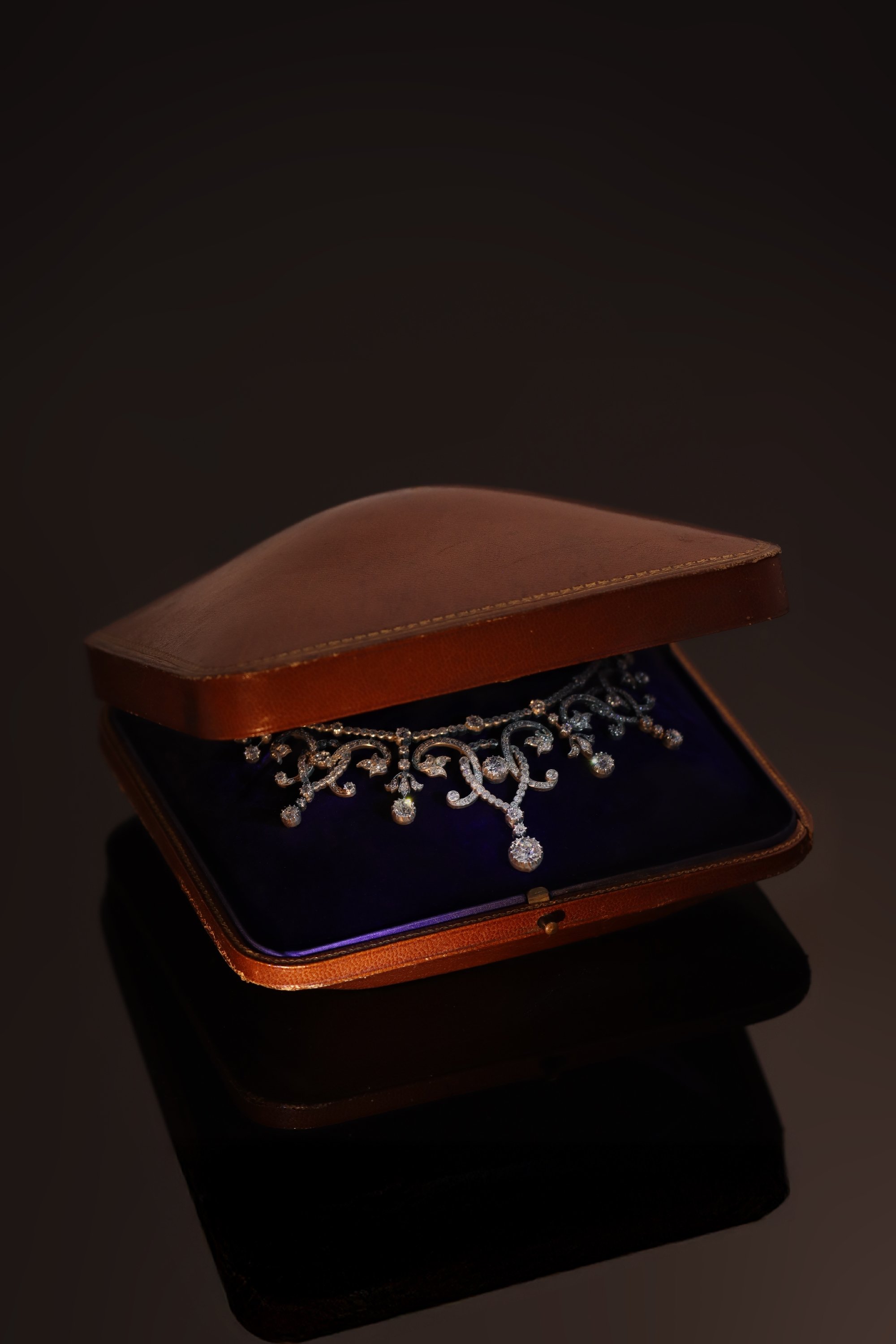 Click the picture to find out more about this Romantic Victorian Diamond Garland Tiara � A Choker of Ceremony and Sentiment